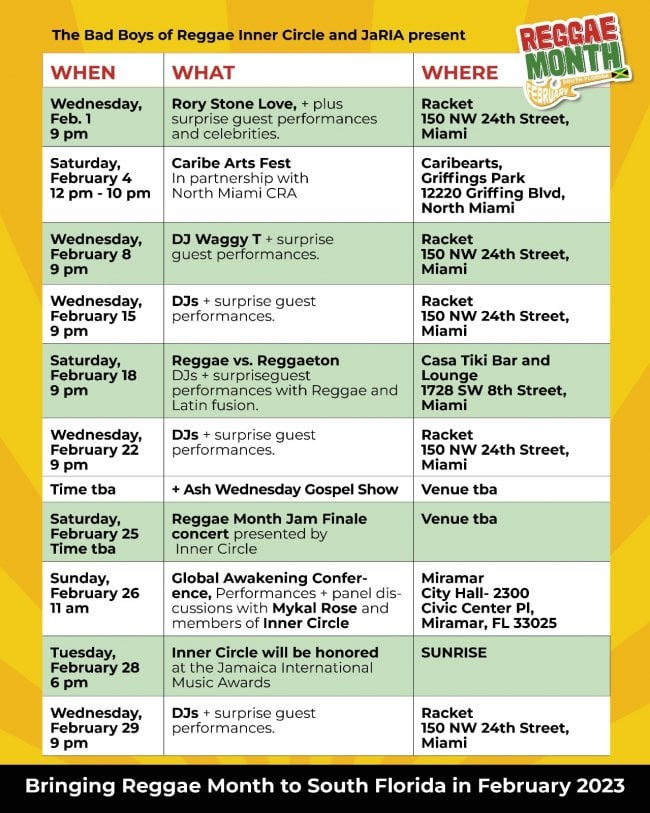 reggae month 2023 activities
