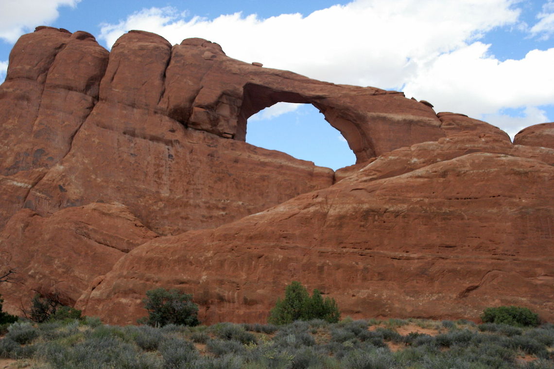 Wide arch rock This wide arch rock formation was photographed at Arches National Park Arches,National park,North America,Rock Arch,United States