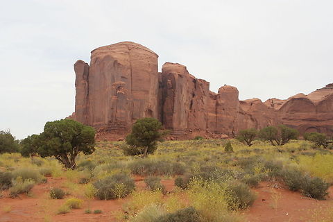 Spearhead Mesa This picture represents Spearhead Mesa, a rock formation named after a spearhead. It was photographed at Monument Valley Formation,Indians,Monument Valley Tribal Park,Navajo,North America,Red Rock,United States
