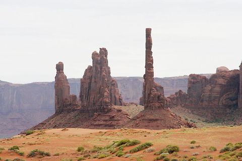 Three sisters This picture represents the symbolic three sisters as seen by the native american indians in the Monument Vallay Navajo park Indians,Monument Valley Tribal Park,Navajo,North America,Red Rock,Rock Pillar,United States