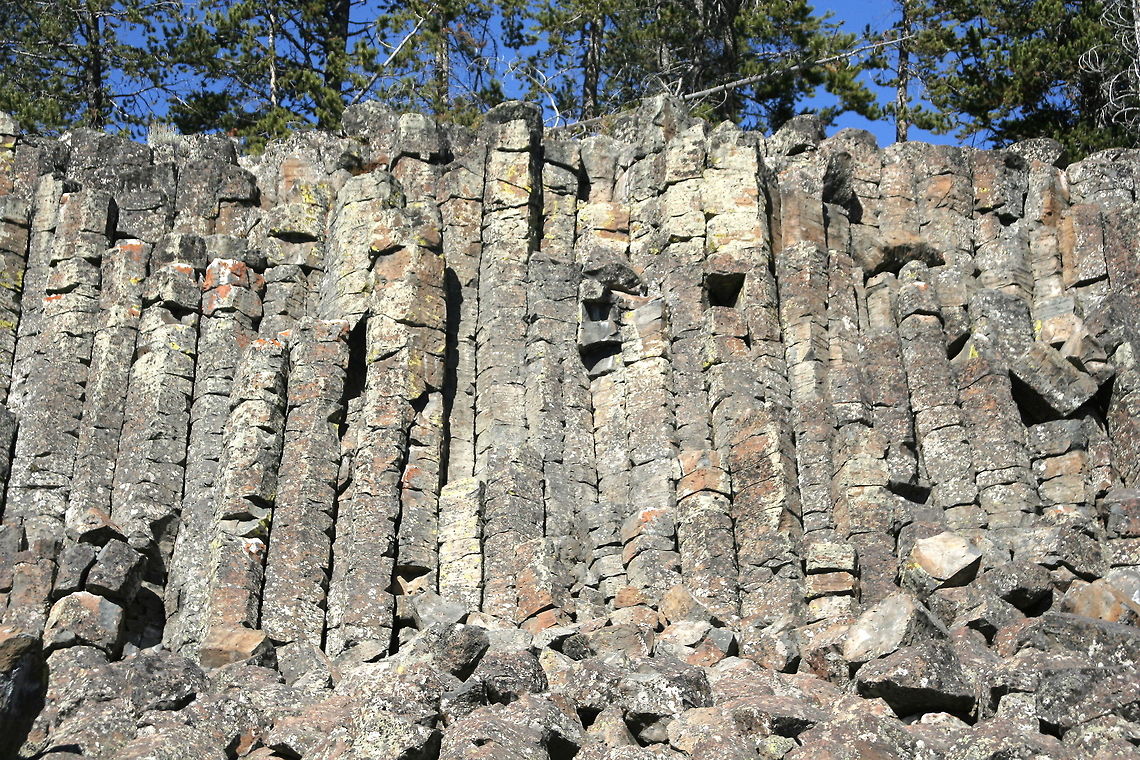 Natural rock formation This odd looking octant shaped rock wall was entirely created by mother nature with some help of erosion. The picture was taken in Yellowstone National Park Formation,National park,North America,Rock,United States,Wall,Yellowstone National Park