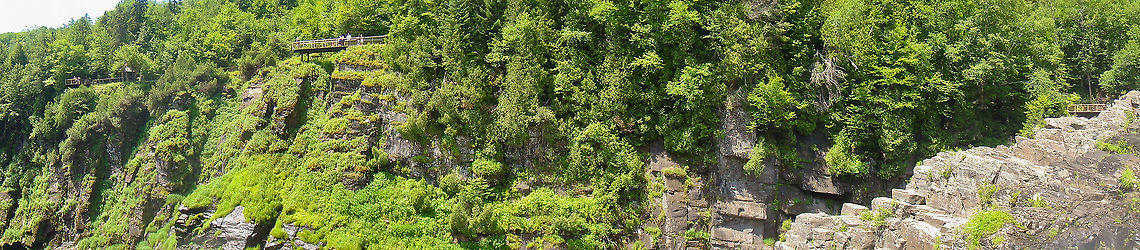 Canyon View panorama Panorama view of one side of the st. Anne Canyon in Quebec, Canada Canada,Canyon,North America,Panorama,Quebec
