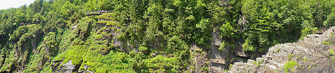 Canyon View panorama Panorama view of one side of the st. Anne Canyon in Quebec, Canada Canada,Canyon,North America,Panorama,Quebec