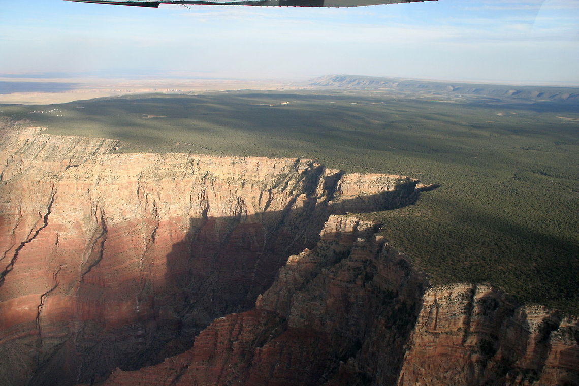 High above the edge Aerial shot of the Grand Canyon, as seen from a small Cessna airplane high above the ground Aerial,Grand Canyon,National park,North America,United States