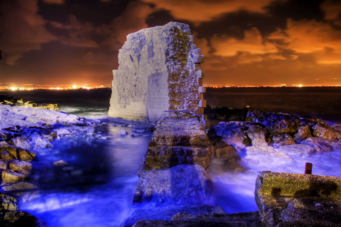 Old City view from a different angle Long exposure Blue lighting,HDR,Long exposure,Old Acre