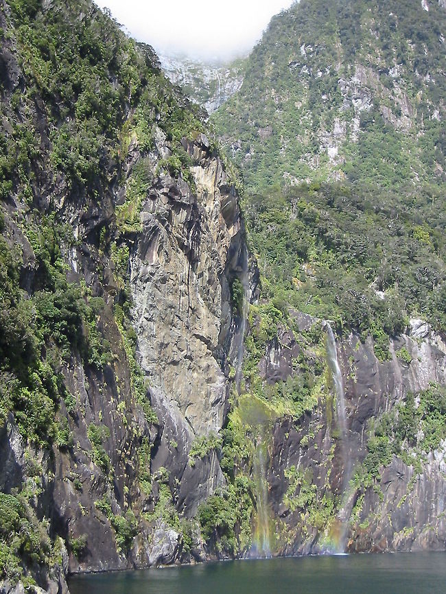 Rocky rainbow Milford Sound, South Island, New Zealand Geotagged,Landscapes,New Zealand,Waterfall