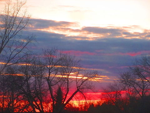 Rainbow Sunset  Natural events,North dakota,Sky,Sunset,light,rainbow sunset