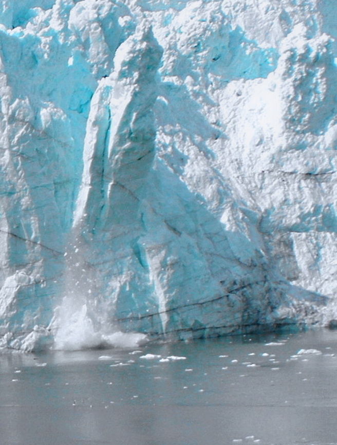 Falling Glacier Calving taken in the Bay of Glaciers in Alaska Geotagged,Glacier Calving,United States