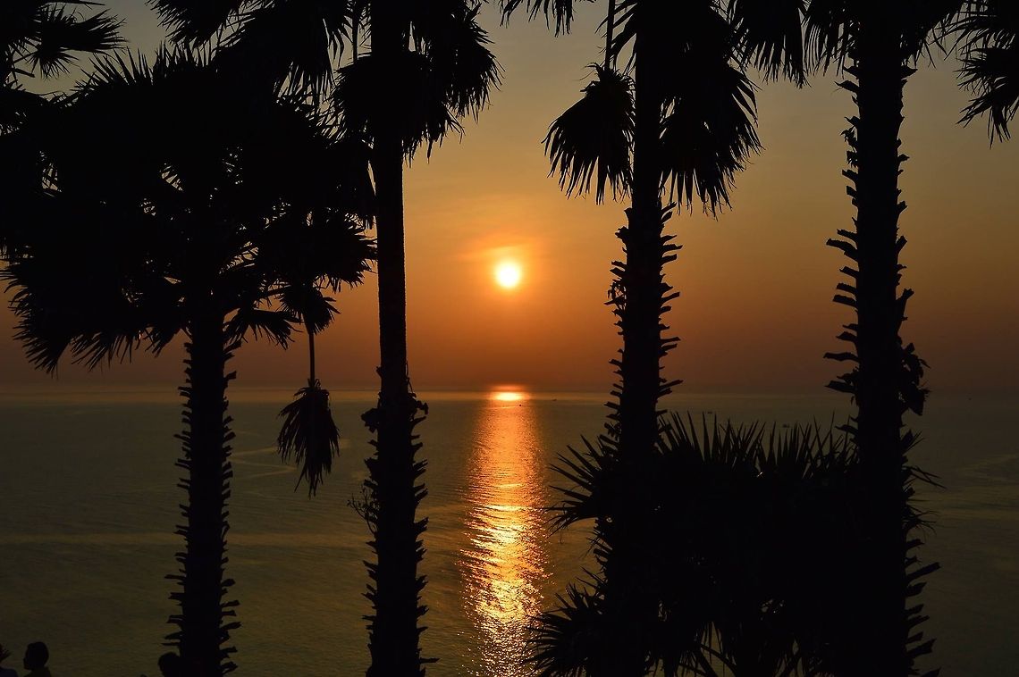Awesome sunset Phromthep Cape,known for amazing sunset sunset,thailand