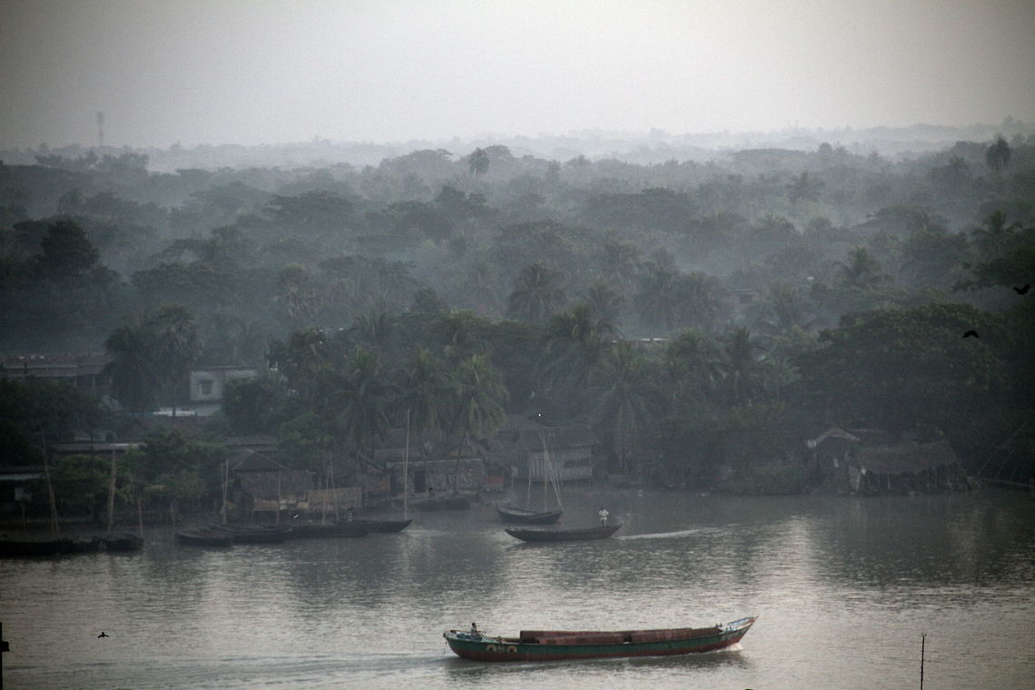 3 Dimension  palm trees,river