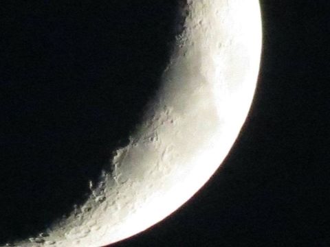 Moon Craters a close up of the moon over the beach Geotagged,Moon,Night,Sky,United States