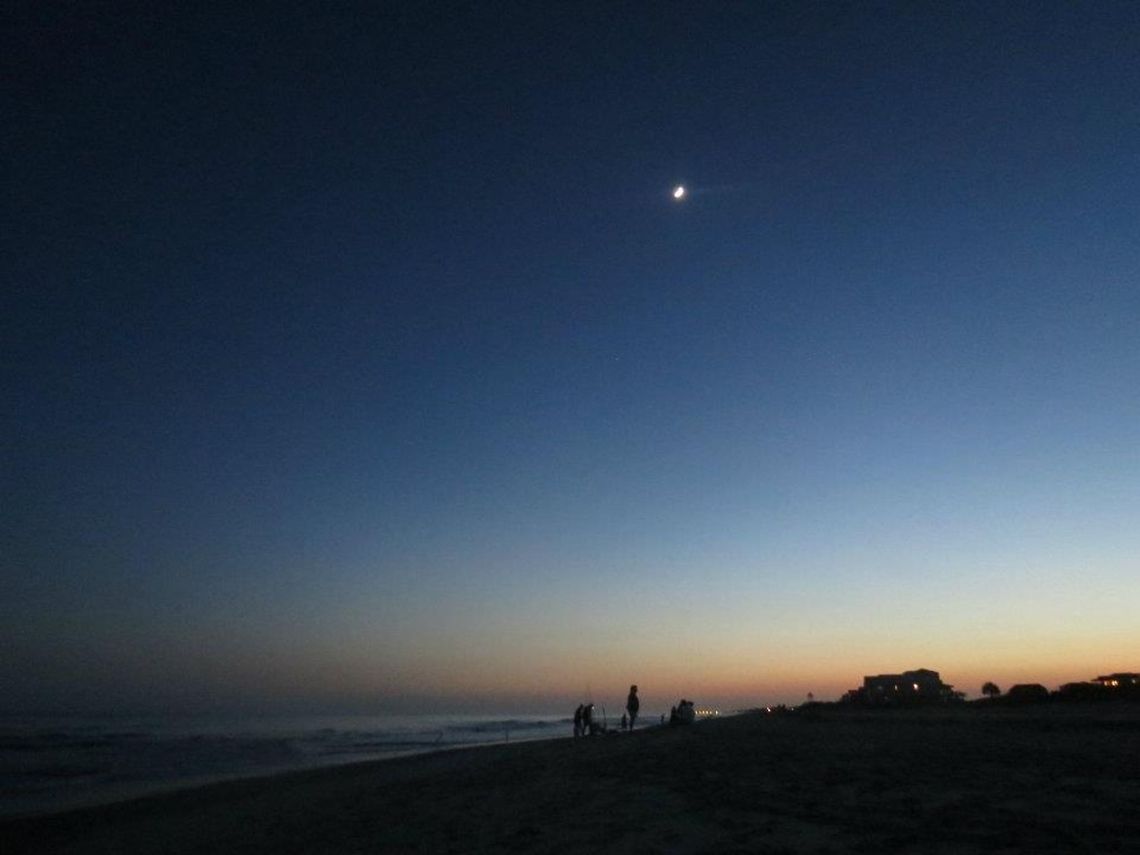 moon over the beach this is the moon over the beach at sunset Beach,Geotagged,Moon,Night,Sunset,United States,ocean,sand
