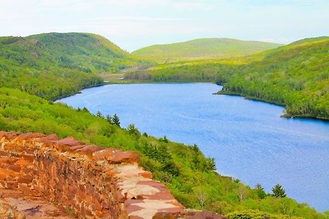 Lake of the Clouds Located in Porcupine Mountain State Park, Upper Peninsula, Michigan. Picture taken May 2014 Geotagged,United States