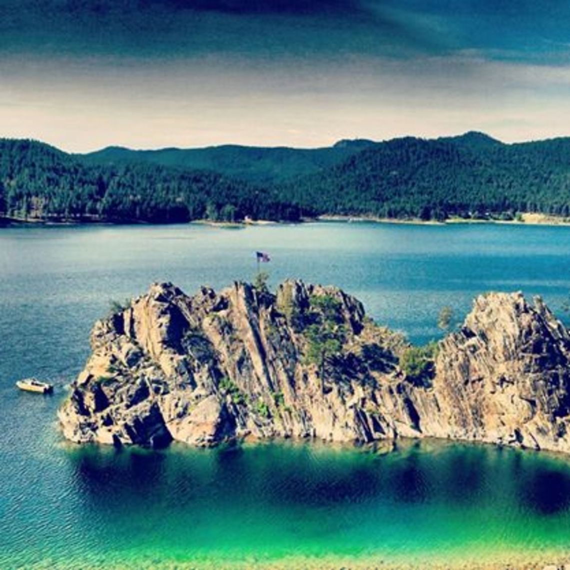 Untied She Stands in Sheridan Lake Sheridan Lake, South Dakota Lake