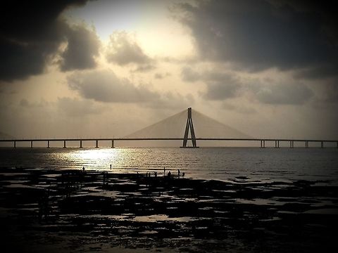 Worli-Bandra Sea Link, Mumbai Monsoon Sky Geotagged,India,Mumbai,landscape
