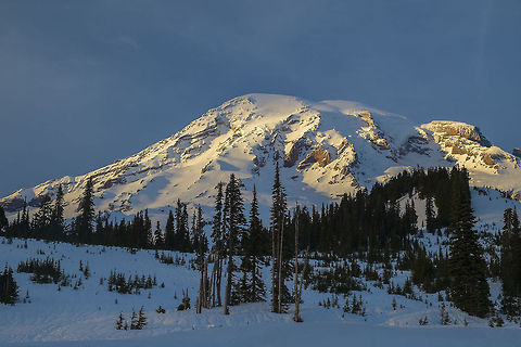 What Doquebluth gave the world At just about 4pm the sun dipped into a little gap in the clouds and Doquebulth (in Nisqually, local native, mythology he created the sunand sent his brother Tlo-qualth to live there) gave this lovely gift of a beautiful sunset on Mt. Rainier to me Geotagged,United States