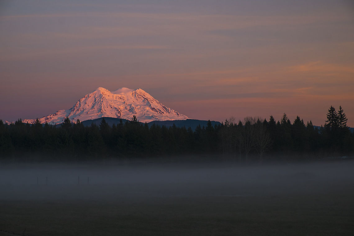 Foggy Sunset  Geotagged,United States,Winter