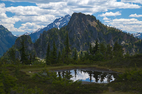 Tarn at Forgotten Meadows What awaits if you climb up the Perry Creek trail Geotagged,Spring,United States