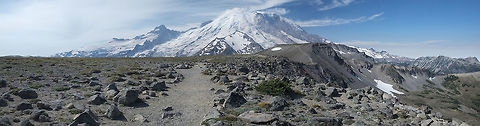 Burroughs Mountain trail, Sunrise, Mt. Rainier  Geotagged,Summer,United States