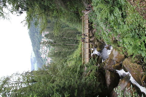 Largest Waterfalls in Germany Photo taken from top of the waterfalls with the town of Tisberg visible in the distance Geotagged,Germany