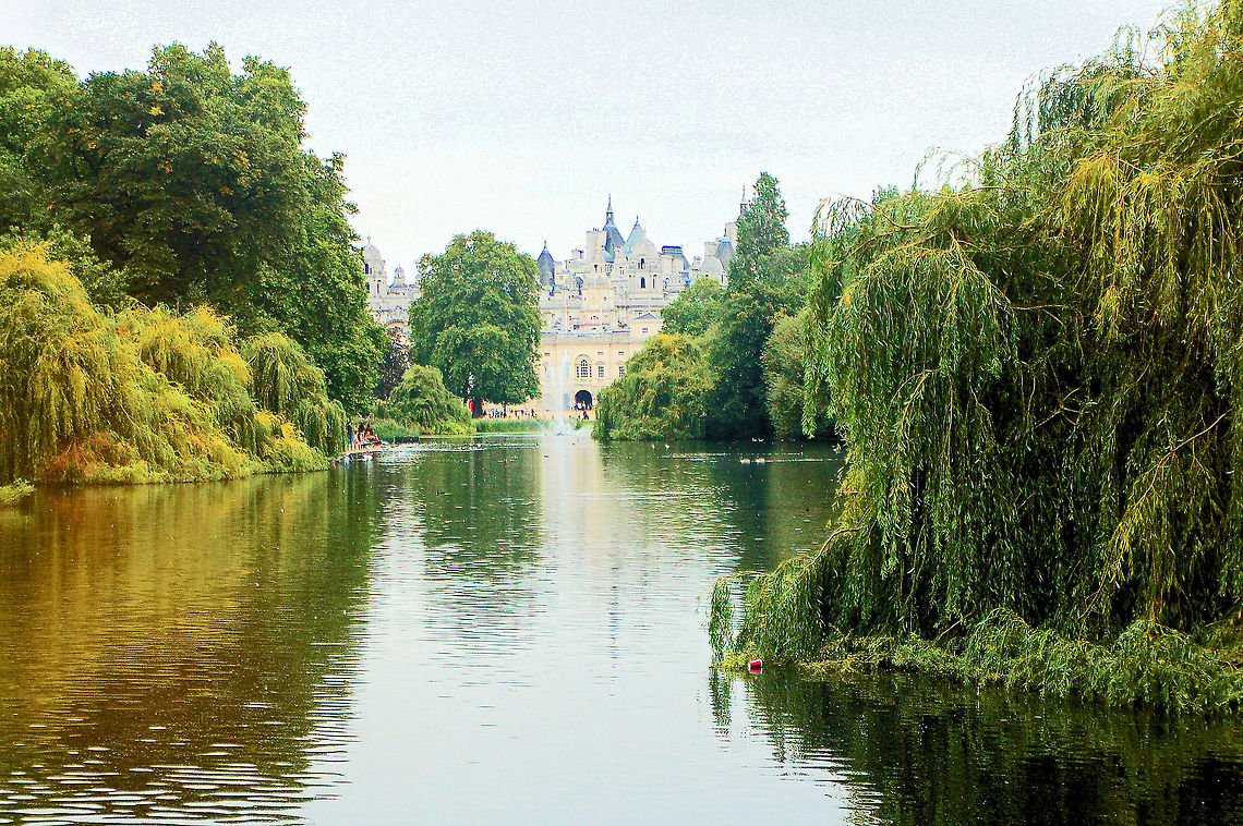 Buckingham Palace - a different perspective Photo taken overlooking St. James Lake Buckingham Palace London England,Geotagged,United Kingdom