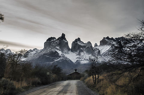 Casa_Solitaria a house lost in the middle of the road, going to nowhere Chile,Geotagged,ambient,landscape,location,mood,patagonia,torres del paine,tourism,travel