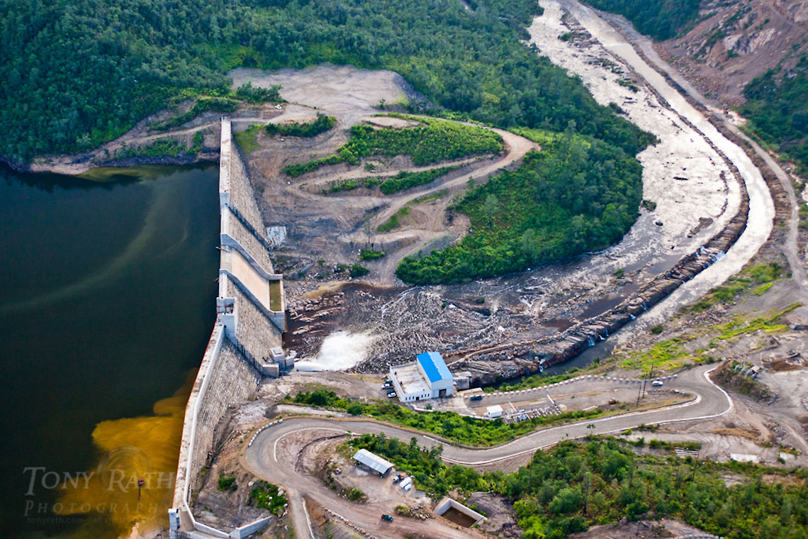 Chalillo Dam, Belize Aerial of Chalillo Dam and resevior, Belize Belize,Chalillo,Damage to Cecilia,Dangriga,aerial,construction,electricity,generator,hydroelectric,industry