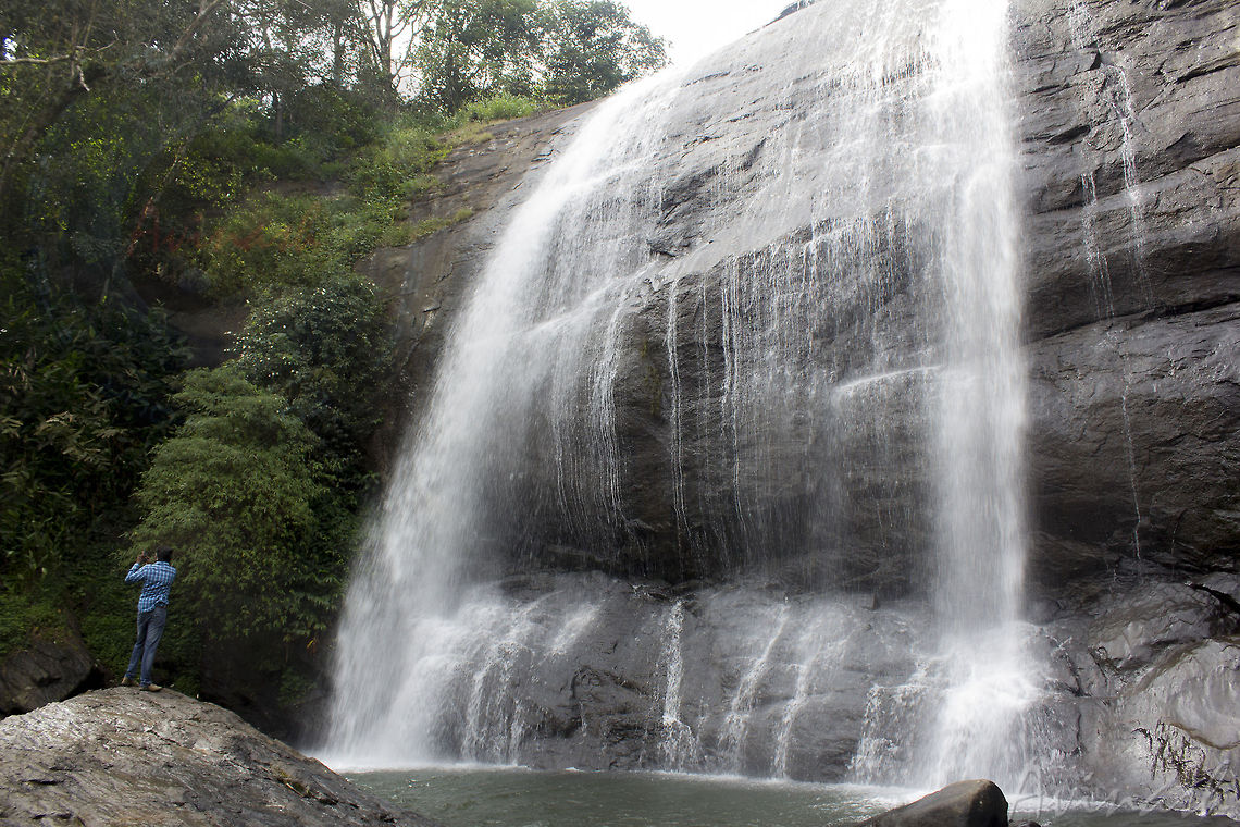 Try this for SIZE! Chelavara Waterfall, Cheyyandane, Coorg, Karnataka, India.<br />
<br />
Although I prefer to NOT use people / buildings in landscape pictures, I had to use one such image in this scenario because it shows how giant the waterfall really is! Chelavara Waterfall,Cheyyandane,Coorg,Geotagged,India,Karnataka