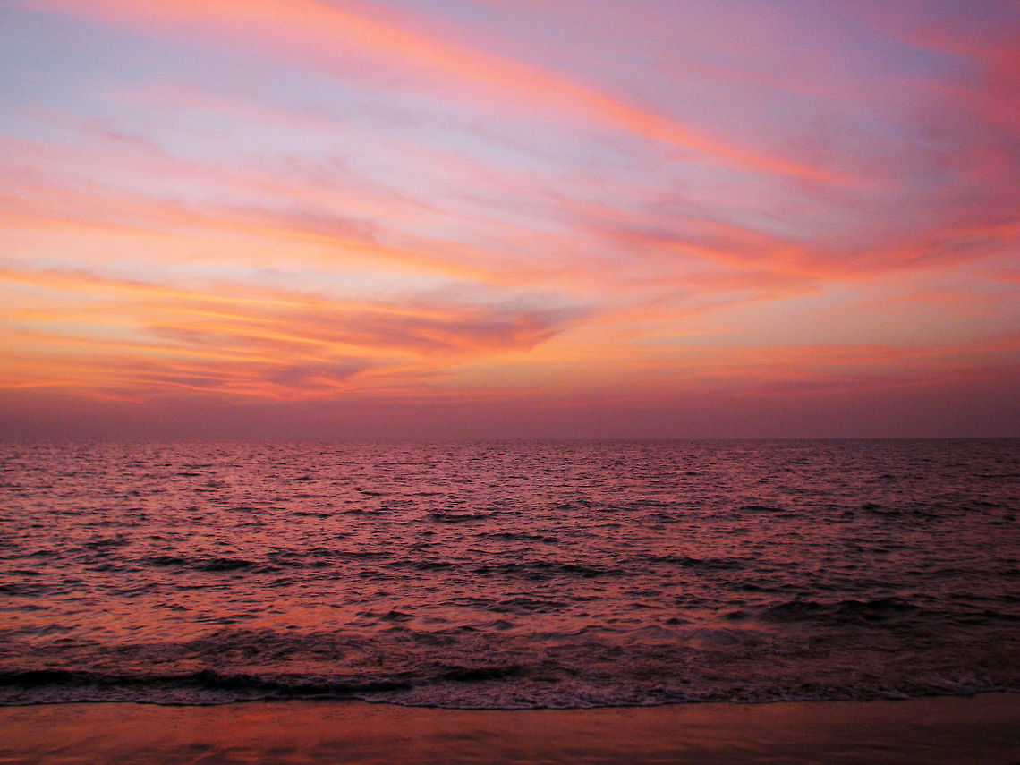 The Magical moment &quot;Anjuna Beach&quot;, Goa, Maharashtra, India - It was my first time going to a beach, and my first visit to Goa a few years ago. This is what it had in the store for us on the day we reached there - a truly spectacular sunset!<br />
<br />
Also, the Arabian Sea did not disappoint us at all! It was 2 days and 2 nights worth of fun! Geotagged,India,anjuna beach,arabian sea,goa,india,landscape,magical,maharashtra,ocean,salt water,sunset,waves