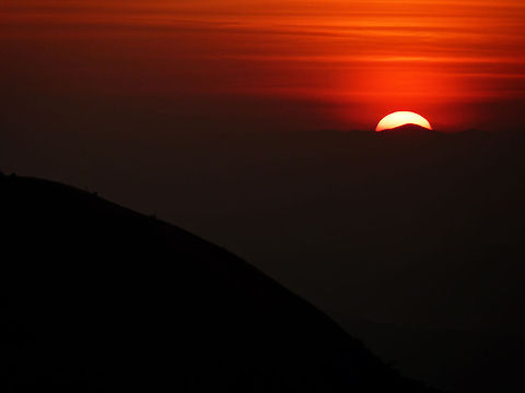 Never a boring sight "Sunrise point", Kodachadri, Western Ghats, Shimoga, Karnataka, India - This is a close-up shot of a sunrise I witnessed from a hill on Kodachadri. Geotagged,India,colorful,dawn,india,karnataka,kodachadri,shimoga,sunrise,sunrise point,western ghats