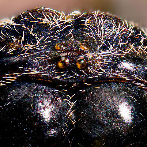 Macracantha arcuata, head 2, Heesch, Netherlands Old low quality specimen, sorry.

This is a 7:1 macro (+crop) of the head of a female Macracantha arcuata, which are known for their lengthy spiny horns on the abdomen. Besides that, there's the pretty face as seen above.

The massive jaw-like structures are the chelicerae, consisting of a base and in the bottom the fangs. There are different types of chelicerae depending on species, apparently this one is called a "jackknife".
https://www.jungledragon.com/image/109678/macracantha_arcuata_head_heesch_netherlands.html
https://www.jungledragon.com/image/109725/macracantha_arcuata_head_3_heesch_netherlands.html
https://www.jungledragon.com/image/109679/macracantha_arcuata_horns_heesch_netherlands.html Extreme Macro,Long-horned Orbweaver,Macracantha arcuata