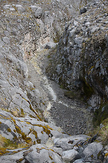 Nevado del Ruiz lahar pathway, Colombia https://www.jungledragon.com/image/149408/nevado_del_ruiz_colombia.html
See description in above photo for background/context.

This photo shows the beginning of one of the four pathways where during a 1985 eruption of Nevado del Ruiz, lahar (a mud stream) made it down the volcano. It would ultimately erase the town of Armero, situated almost 5,000m lower.  Colombia,Colombia 2022,Fall,Geotagged,South America,Termales del Ruiz,World