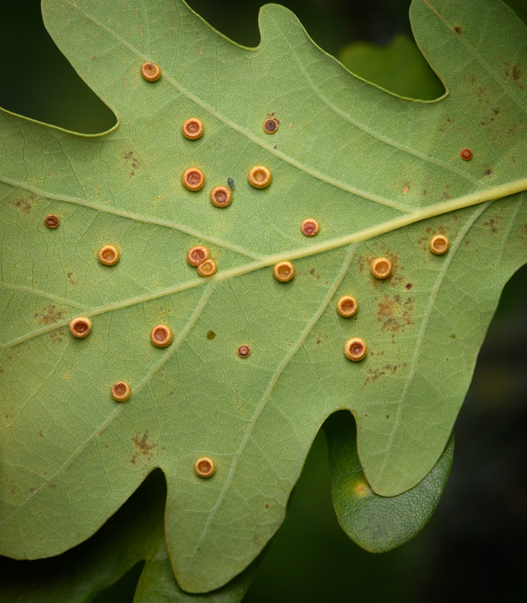 Neuroterus numismalis, Heesch, Netherlands  Heesch,Macro,Netherlands,Neuroterus numismalis,Silk-Button Spangle Gall Wasp
