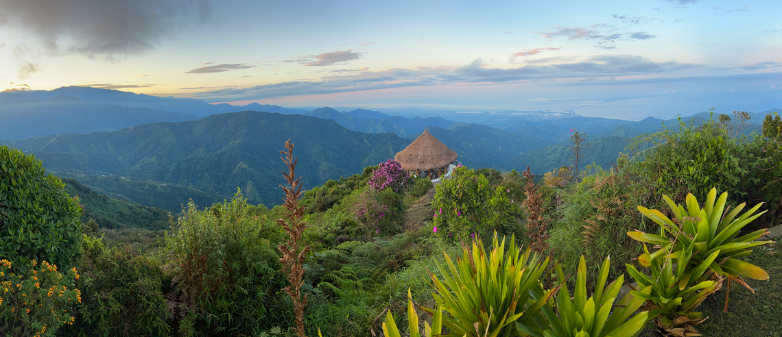 El Dorado Proaves Reserve landscape, Colombia The stunning view from our cabinet at the El Dorado Proaves Reserve in Santa Marta. We&#039;re situated at Cerro Kennedy at about 2,000m ASL, overlooking peaks of other mountains of Sierra Nevada de Santa Marta to the left and the Caribbean ocean to the right. Colombia,Colombia 2024,Fall,Geotagged,Santa Marta,Sierra Nevada de Santa Marta,South America,World