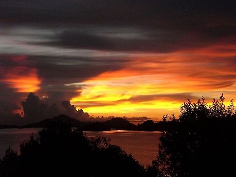 Batang Ai sunset Shot from the island as the night falls, the air filled with sounds of thousands of bats and insects. Unforgettable. Batang Ai,Landscapes,Malaysia,Sunset