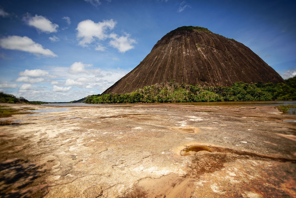 Cerros de Mavecure - Cerro Mono, Inírida, Colombia Ground level shot of Cerro Mono (monkey), one of three mountains that rise up from the Amazon in the Cerros de Mavecure site. Colombia,Guainía,Inírida,South America,World