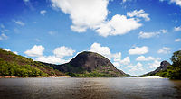 Cerros de Mavecure - Cerro Mono from water, Inírida, Colombia Cerro Mono (Monkey) as seem from a boat, one of three mountains that make up the Cerros de Mavecure site. Colombia,Guainía,Inírida,South America,World