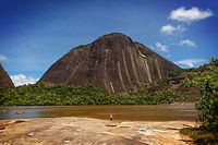 Cerros de Mavecure - size reference, Inírida, Colombia I normally discourage people in photos on JungleDragon, but making an exception here to showcase the size of these Cerros de Mavecure mountains. It also shows how my 14-24 ultra wide angle was much needed to take in the whole site:<br />
https://www.jungledragon.com/image/53279/cerros_de_mavecure_inrida_colombia.html Colombia,Guainía,Inírida,South America,World