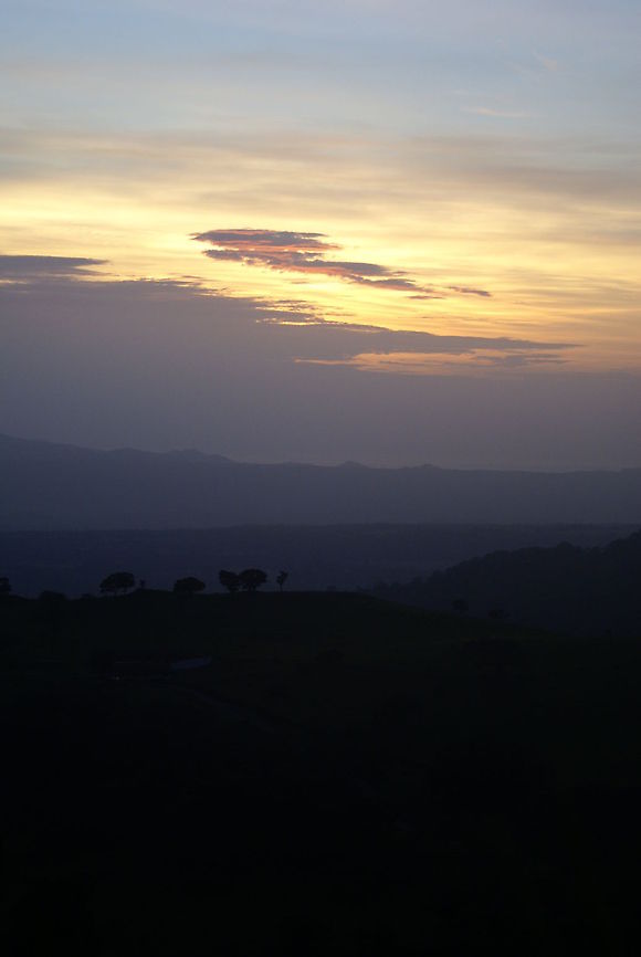 Costa Rica Sunset Portrait view of a beautiful Costa Rican sunset. Costa Rica,Sunset