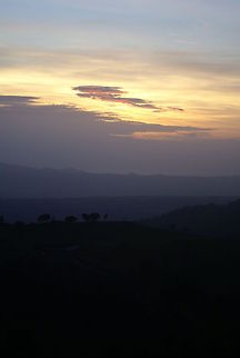 Costa Rica Sunset Portrait view of a beautiful Costa Rican sunset. Costa Rica,Sunset