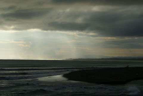 Costa Rica Stormy sea view A threatening sea view where the blue sky is pushed away to make room for a storm. Clouds,Costa Rica,Oceans,Storm