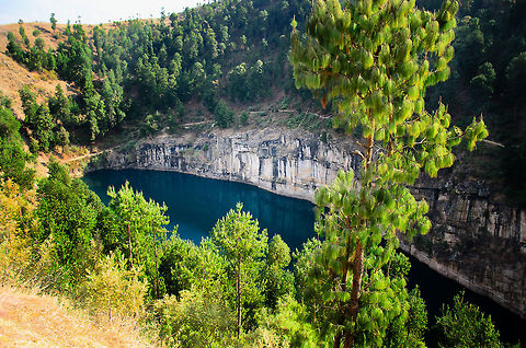 Lake Tritriva overview Full scene shot of crater lake "Tritriva" in Madagascar. It's quite a beautiful place to visit, but be prepared for lots of beggers joining you on your walk. Geotagged,Lake Tritriva,Madagascar