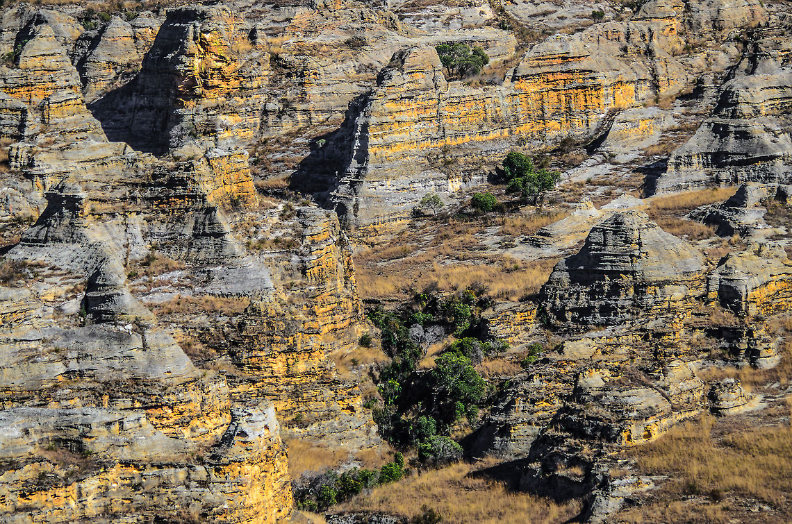 Isola high perspective High perspective of the mountain range of Isola, Madagascar, a very dry yet beautiful area with a surprising amount of wildlife. Isola,Madagascar