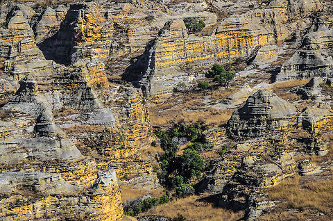 Isola high perspective High perspective of the mountain range of Isola, Madagascar, a very dry yet beautiful area with a surprising amount of wildlife. Isola,Madagascar