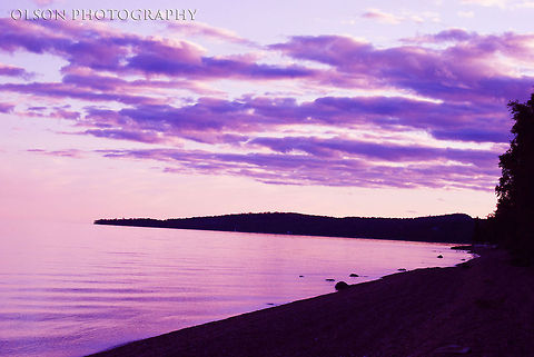 Purple Sunset An old photo from my absolute favorite place in the world: Lake Superior. I love it there and so does my camera. Geotagged,United States,clouds,great lakes,lake,lake sunset,purple,rocks,sunset,trees,water