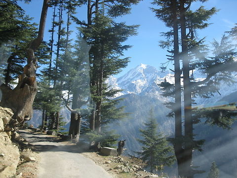 Godly ray Sun ray in Kinnaur Kailash Fall,Geotagged,India