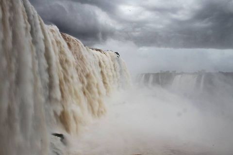 Igua&ccedil;u Falls, Brazil Standing below these powerful waterfalls felt like I was watching the end of the world commence. It's beauty and force was overwhelming. Brazil,Geotagged,Iguazu falls