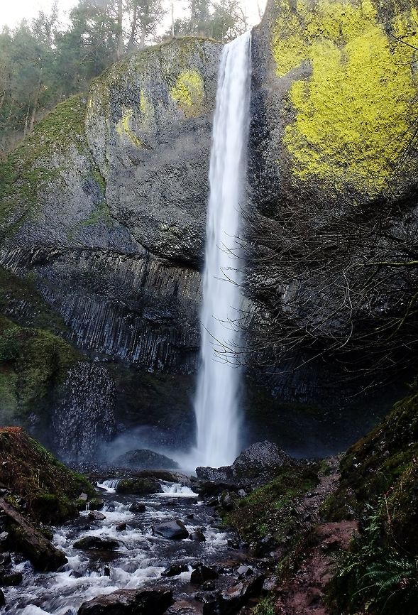 Latourell Falls Columbia gorge,OR. Geotagged,United States,Waterfall,Winter