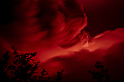 Devils & Demons On December 28th, 2014, Mount Etna produced a so violent as brief eruption with emission of lava and ash. 
The high-altitude clouds mixed with ash cloud have created a unique show of its kind. Geotagged,Italy,Winter,ash,demon,devil,eruption,etna,lava,mount