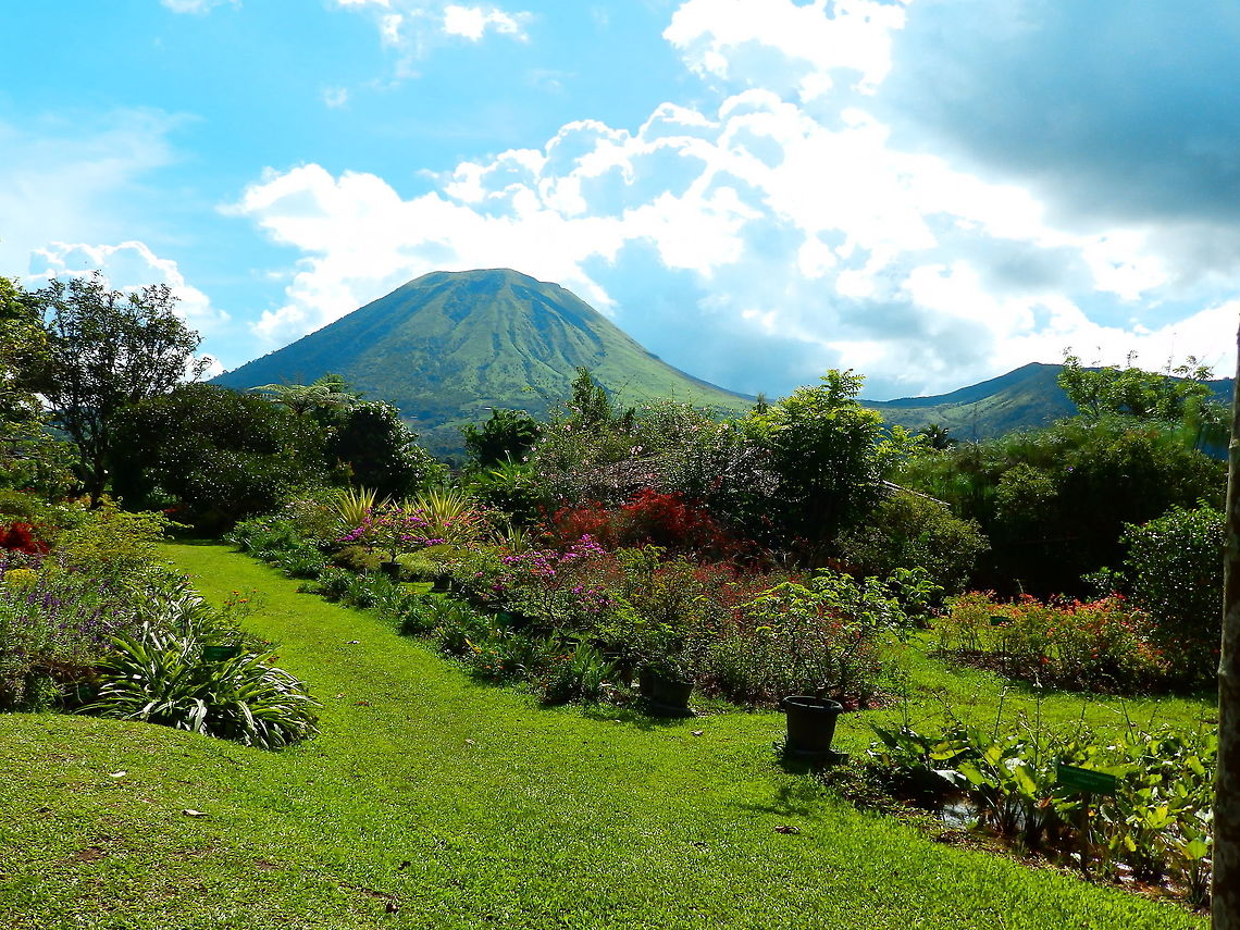 Views of Mount Lokon, Sulawesi From Gardenia Country Inn, Tomohon. Geotagged,Indonesia,Spring